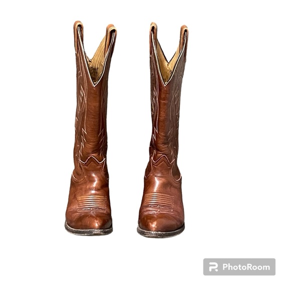 Tony lama 7224 leather cowboy cowgirl western boots. Size 4.5 C (wide) - Picture 9 of 10